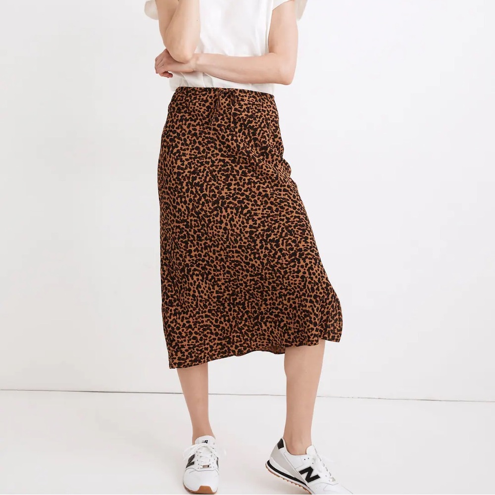 Madewell drawstring midi slip skirts